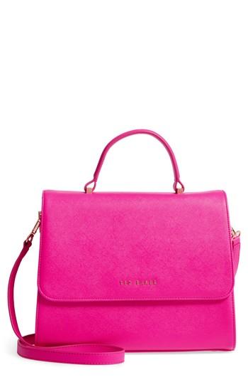 Ted Baker London Hetie Faux Leather Satchel - Pink