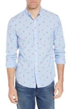 Men's Bonobos Slim Fit Floral Sport Shirt S - Blue