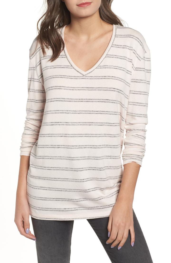 Women's Bp. Cozy V-neck Sweater - Pink