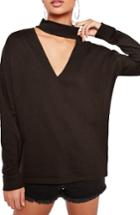 Women's Missguided Choker Neck Sweatshirt