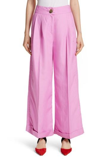 Women's Rejina Pyo Wide Leg Rayon & Linen Pants Us / 8 Uk - Pink