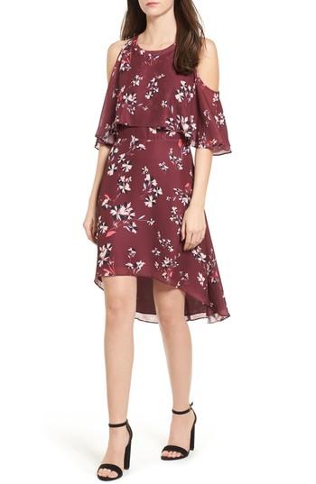 Women's Devlin Mia Cold Shoulder Dress - Burgundy