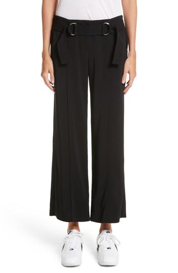Women's A.l.c. Heri Wide Leg Crepe Pants - Black