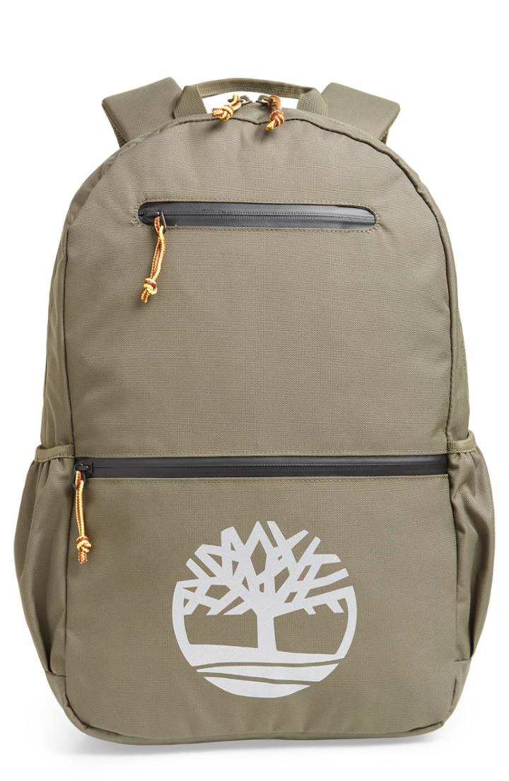 Men's Timberland Logo Graphic Water Resistant Backpack - Green