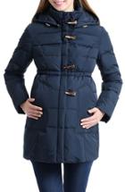 Women's Kimi And Kai 'marlo' Water Resistant Down Maternity Parka - Blue