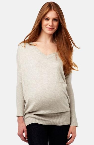 Women's Rosie Pope V-neck Maternity Sweater - Grey