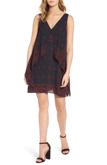 Women's Chelsea28 Flutter Overlay Shift Dress, Size - Blue