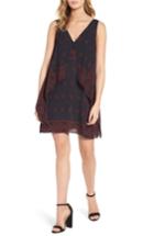 Women's Chelsea28 Flutter Overlay Shift Dress, Size - Blue