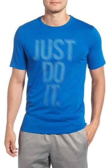 Men's Nike Dry Training Tee, Size - Blue