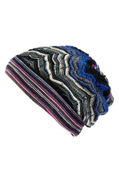 Women's Missoni Stripe Slouchy Beanie - Grey