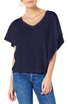 Women's Michael Stars Ruffle Sleeve Tee, Size - Blue