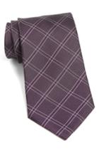 Men's John Varvatos Star Usa Plaid Silk Tie, Size - Purple