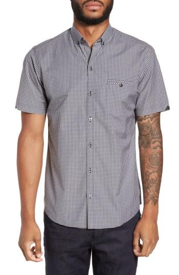 Men's Zachary Prell Ahmed Slim Fit Plaid Sport Shirt - Grey