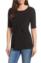 Women's Chaus Knot Front Top - Black