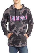 Men's Rvca Spatter Dyed Pullover Hoodie - Black