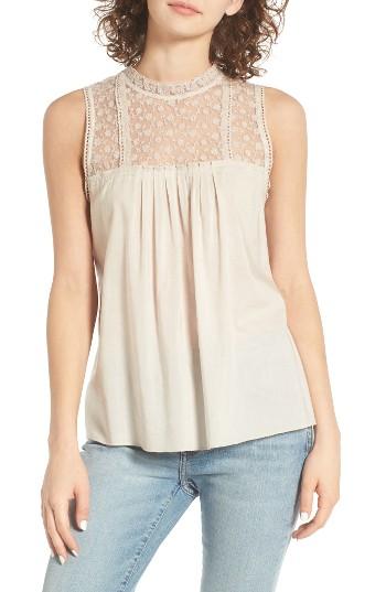 Women's Hinge Lace Tank, Size - Grey