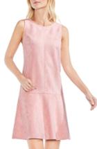 Women's Vince Camuto Faux Suede Drop Waist Dress, Size - Pink