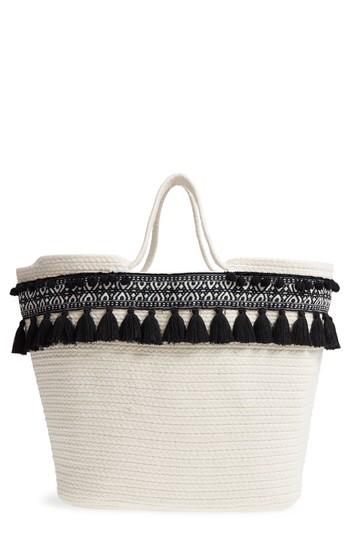 Shiraleah Caicos Woven Tote - Ivory