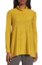 Petite Women's Eileen Fisher Scrunch Turtleneck Sweater, Size P - Yellow