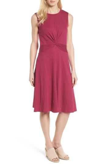 Women's Caslon Twist Front Knit Dress - Purple