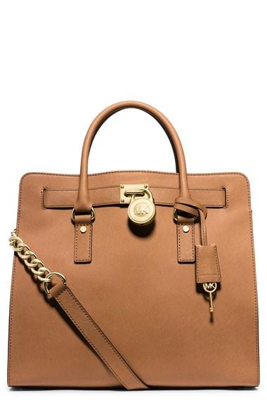 Women's Michael Michael Kors 'hamilton - Large' Saffiano Leather Tote -