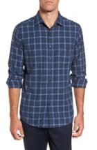 Men's Rodd & Gunn Sports Fit Windowpane Sport Shirt, Size - Blue