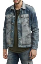 Men's True Religion Brand Jeans Denim Utility Jacket - Blue