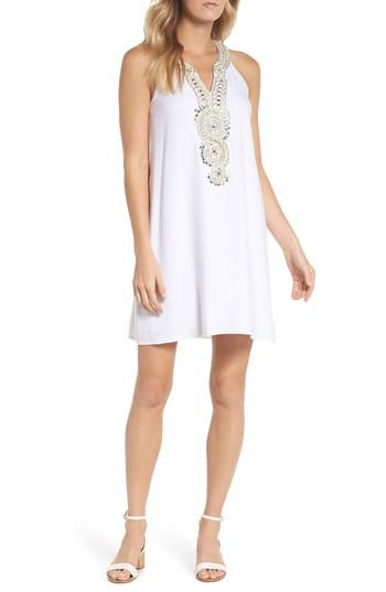 Women's Lilly Pulitzer Valli Sleeveless Shift Dress, Size - White