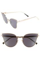 Women's Max Mara Ilde Iii 57mm Mirrored Cat Eye Sunglasses - Black Gold