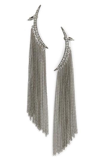 Women's Oscar De La Renta Tendril Drop Clip-on Earrings