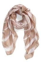 Women's Accessory Collective Stripe Scarf, Size - Brown