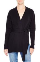 Women's Sandro Elina Wool & Cashmere Wrap Cardigan - Black