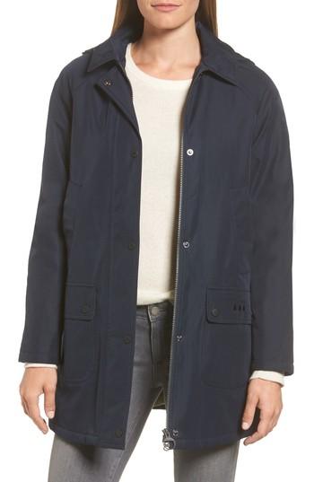 Women's Barbour Whirl Waterproof Hooded Jacket Us / 10 Uk - Blue