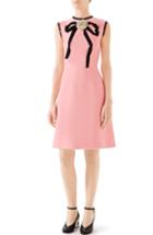 Women's Gucci Cady Crepe Bow A-line Dress Us / 38 It - Pink