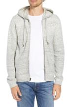 Men's Billy Reid Herringbone Zip Hoodie, Size - Grey