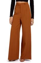 Women's Missguided Crepe Wide Leg Trousers Us / 8 Uk - Brown