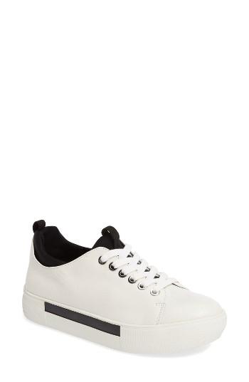 Women's Jslides Ariel Lace-up Platform Sneaker M - White