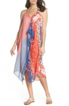 Women's Pool To Party Beach To Street Cover-up Maxi Dress, Size - Red