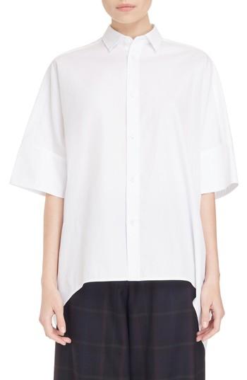 Women's Y's By Yohji Yamamoto Oversize Drop Hem Shirt