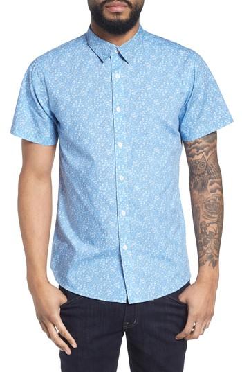 Men's Twentymetrictons Print Woven Short Sleeve Shirt - Blue