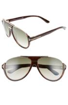 Women's Tom Ford Dimitry 59mm Aviator Sunglasses - Shiny Dark Havana