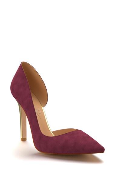 Women's Shoes Of Prey Half D'orsay Pump B - Burgundy