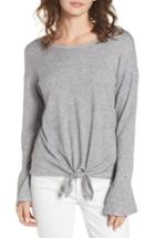 Women's Socialite Tie Waist Pullover - Grey