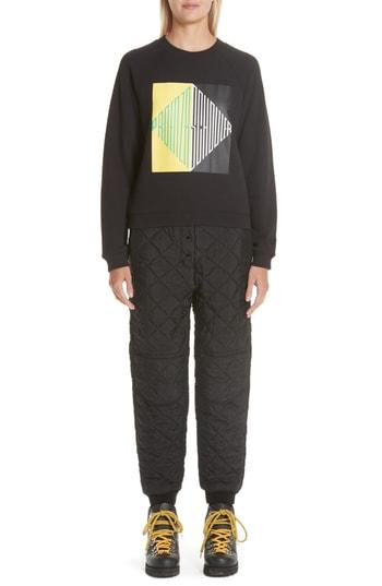 Women's Proenza Schouler Pswl Logo Print Jersey Sweatshirt - Black