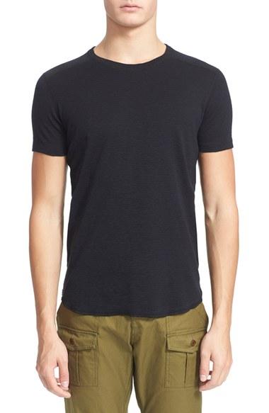 Men's Wings + Horns Ribbed Slub Cotton T-shirt - Black