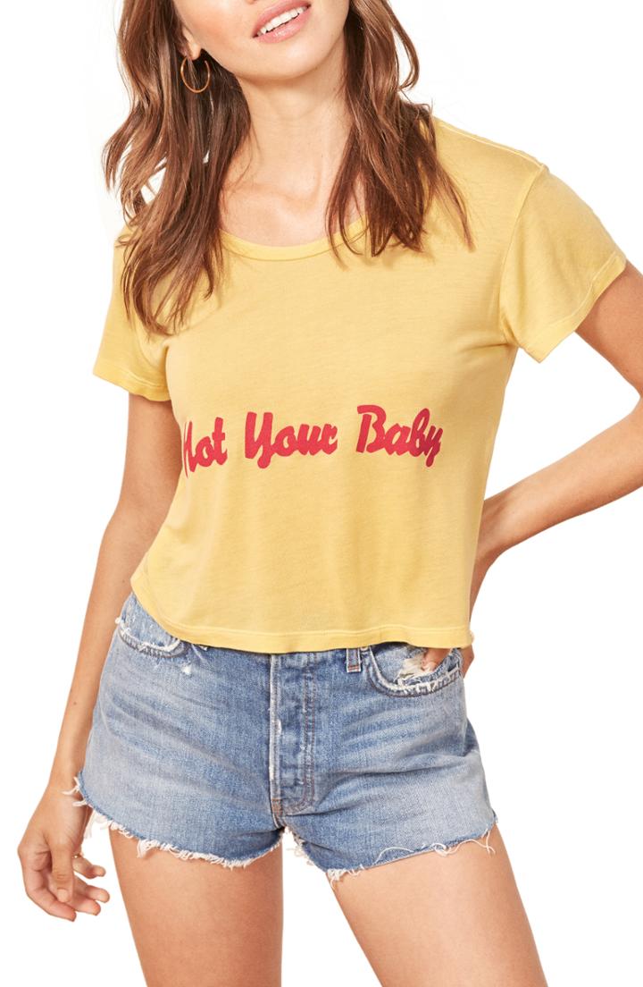 Women's Reformation Hanna Not Your Baby Crop Tee
