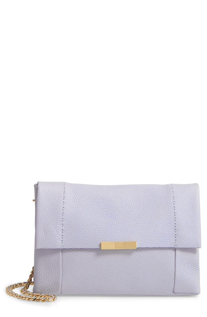 Ted Baker London Clarria Leather Crossbody Bag - Purple