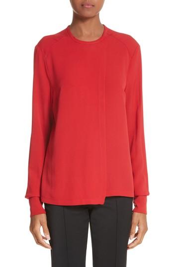 Women's Yigal Azrouel Silk Georgette Top - Red