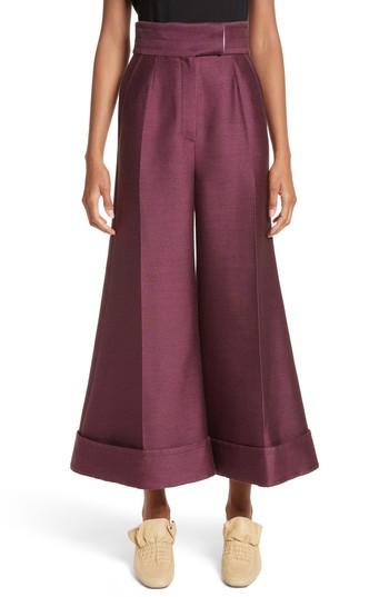 Women's Roksanda Sina Wide Leg Trousers Us / 8 Uk - Purple