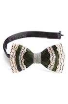 Men's Brackish & Bell Peck Feather Bow Tie, Size - Black